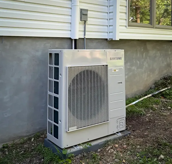 Brand new mini-split ductless system we installed.