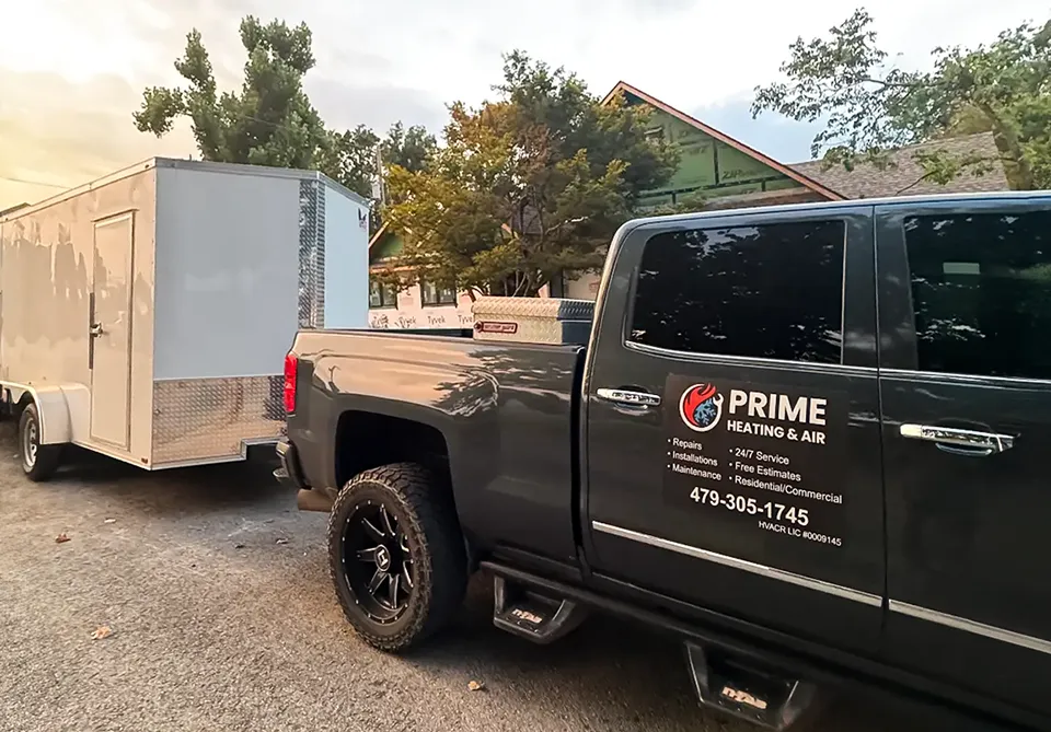 Prime Heating & Air has service trucks loaded and ready to assist you in your AC emergency!